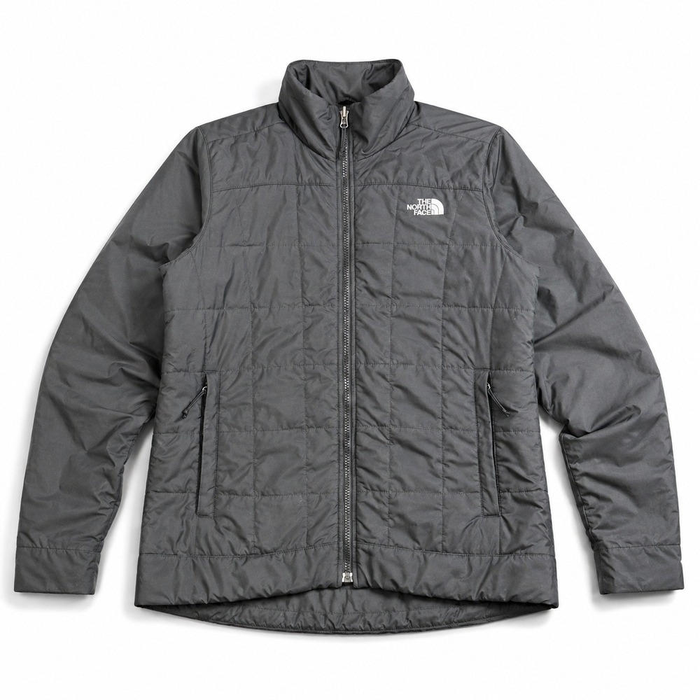 The North Face Womens Medium Black Puffer Jacket Quilted Full Zip Insulated Coat